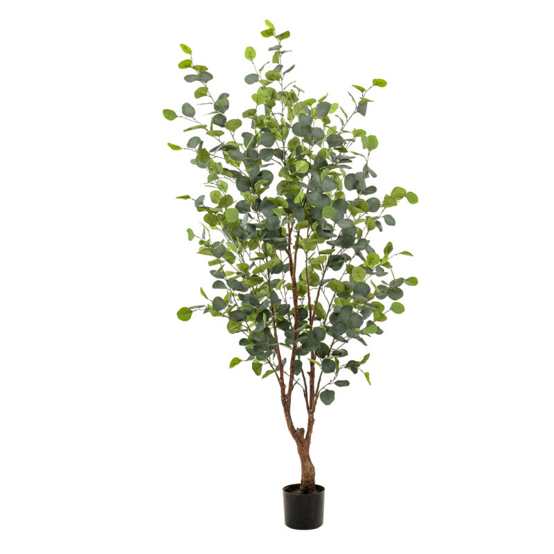 Kunst Gomboom Eucalyptus Blauw 140cm