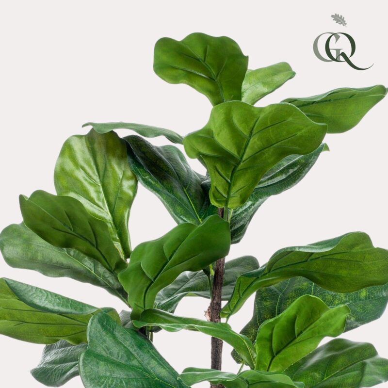 Kunstplant Ficus Lyrata (Tabaksplant) 90cm Details